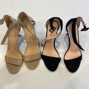 Heels (black and beige) us 9